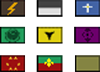 drapeaux des empires de KI